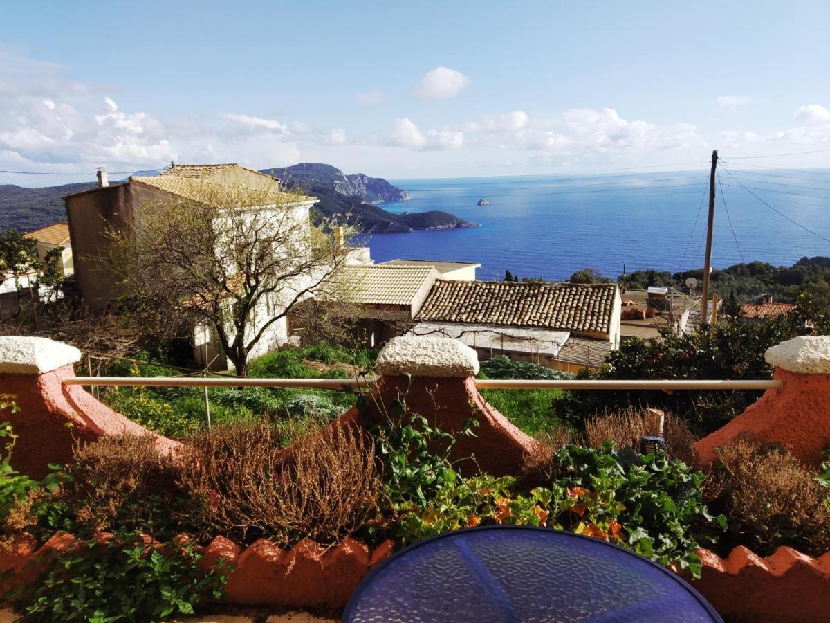 Traditional Panoramic Sea View House Lákones Екстериор снимка