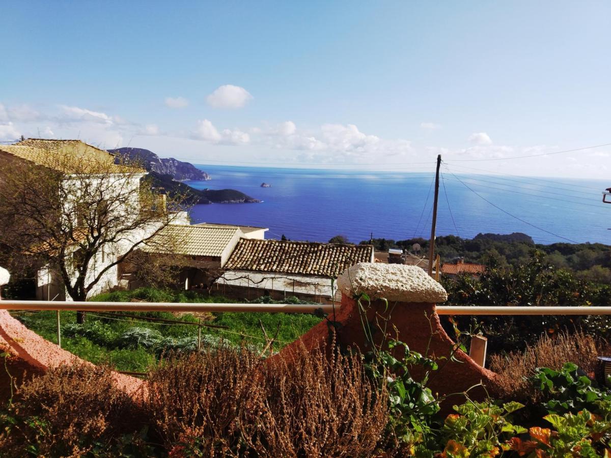 Traditional Panoramic Sea View House Lákones Екстериор снимка